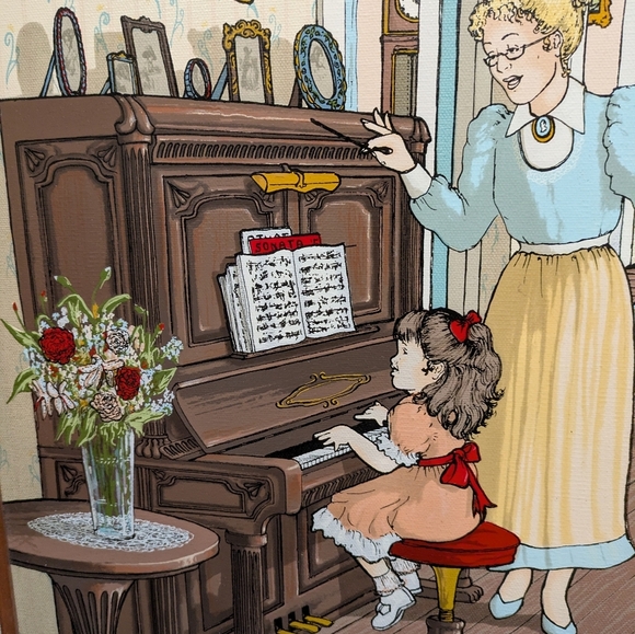 H.Hargrove Painting The Piano Lesson 1993-1993 Limited Edition 189/1500 S/30x26 - Picture 5 of 12